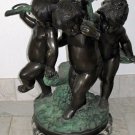 AUGUSTE MOREAU C19th 33" Bronze Sculpture Three Bacchanales Signed & Stunning