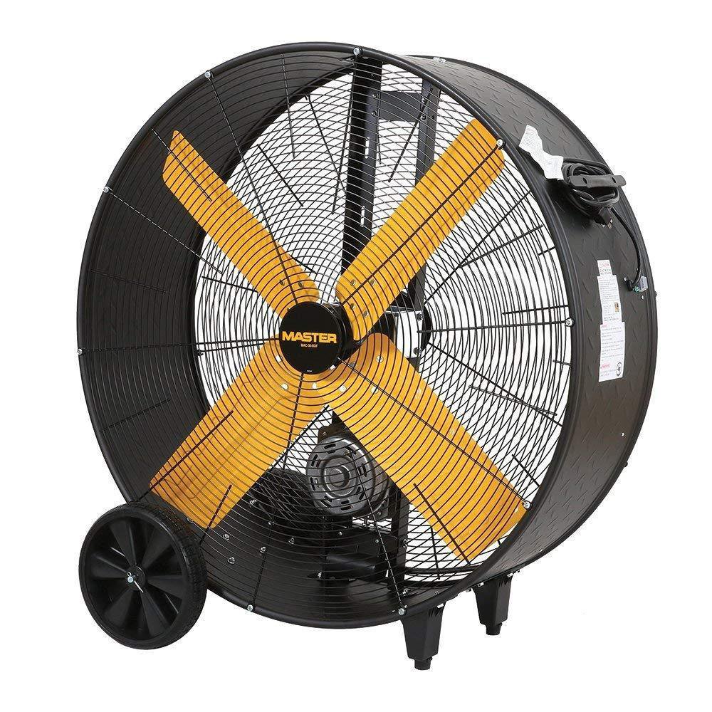 Drum Barrel Fan 36 Inch 2 Speed Industrial 10,200 CFM High Capacity Rolling