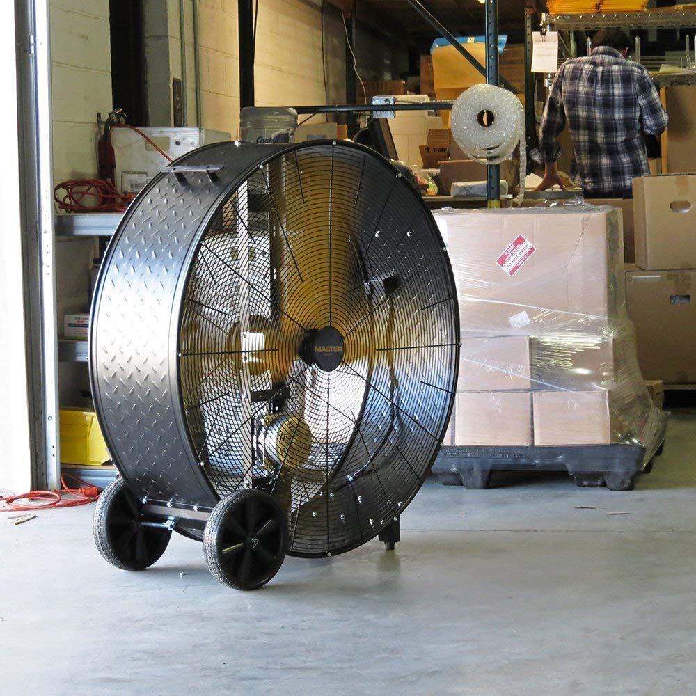 Drum Barrel Fan 36 Inch 2 Speed Industrial 10,200 CFM High Capacity Rolling