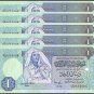 Libya 1 Dinar X 5 Pieces (PCS), 1993, P-59b, UNC
