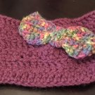 Purple Headband w/Multi Colored Bow