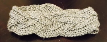 Grey Cable Braided Headband