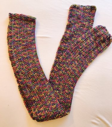 Multi Colored Long crochet Scarg