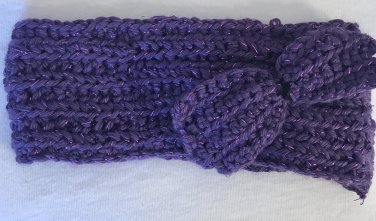 Purple Sparkly Bow Headband
