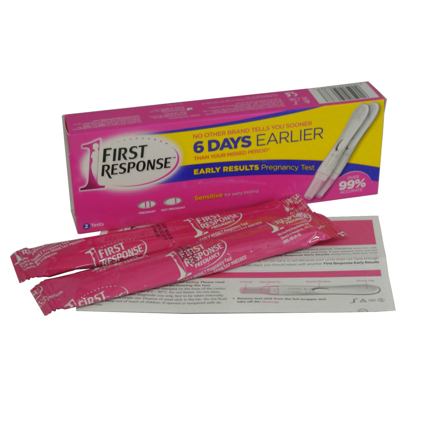 2 First Response 6 Days Early Ultra Sensitive Pregnancy Test Kits Testing Sticks