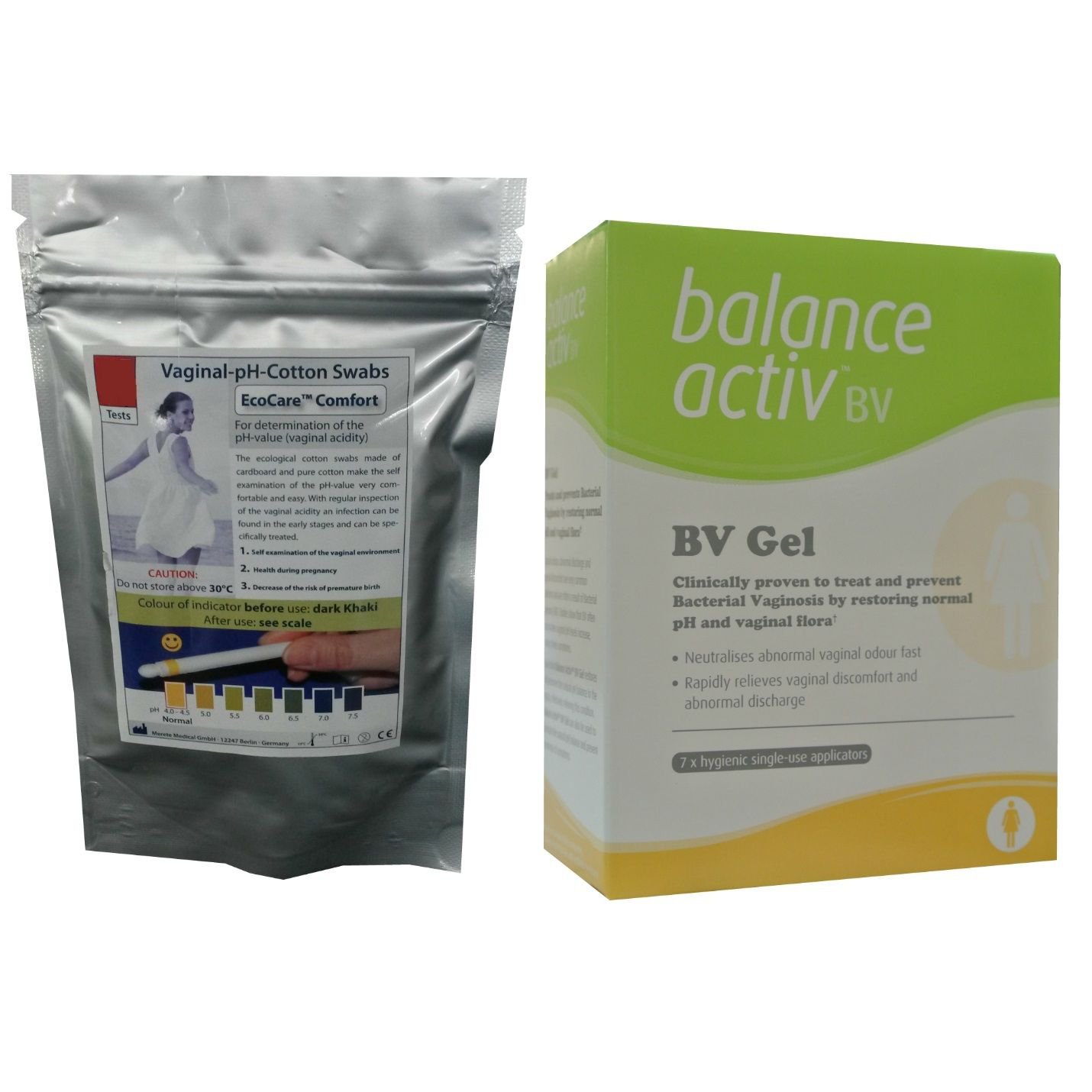 5 x Vaginal Bacterial Thrush Tests & 1 x Balance Activ Gel (7 Pk) - Restores pH