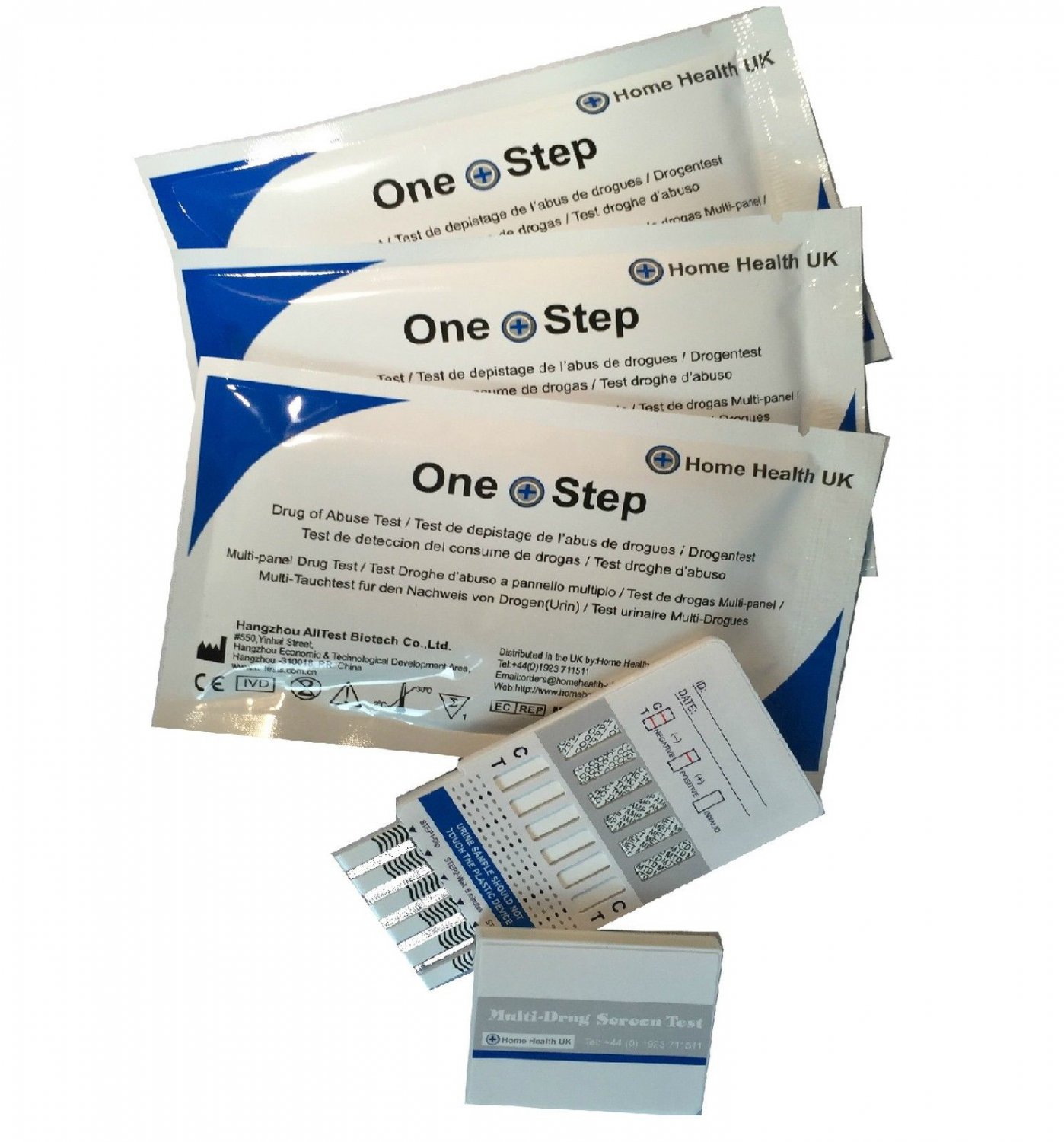 3 x Drug 6 Panel Test Kits - Tests 4 Cocaine, Heroin, Speed & More