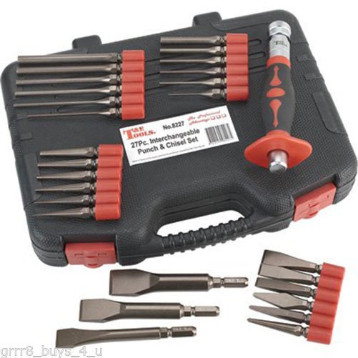 T&E Tools 8227 27pc Interchangeable Punch & Chisel Set