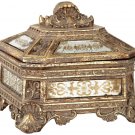 Florentine Antique Gold Mirrored Jewelry Box