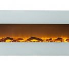 Ivory Touchstone's Wall Mounted Electric Fireplace with Heat in White