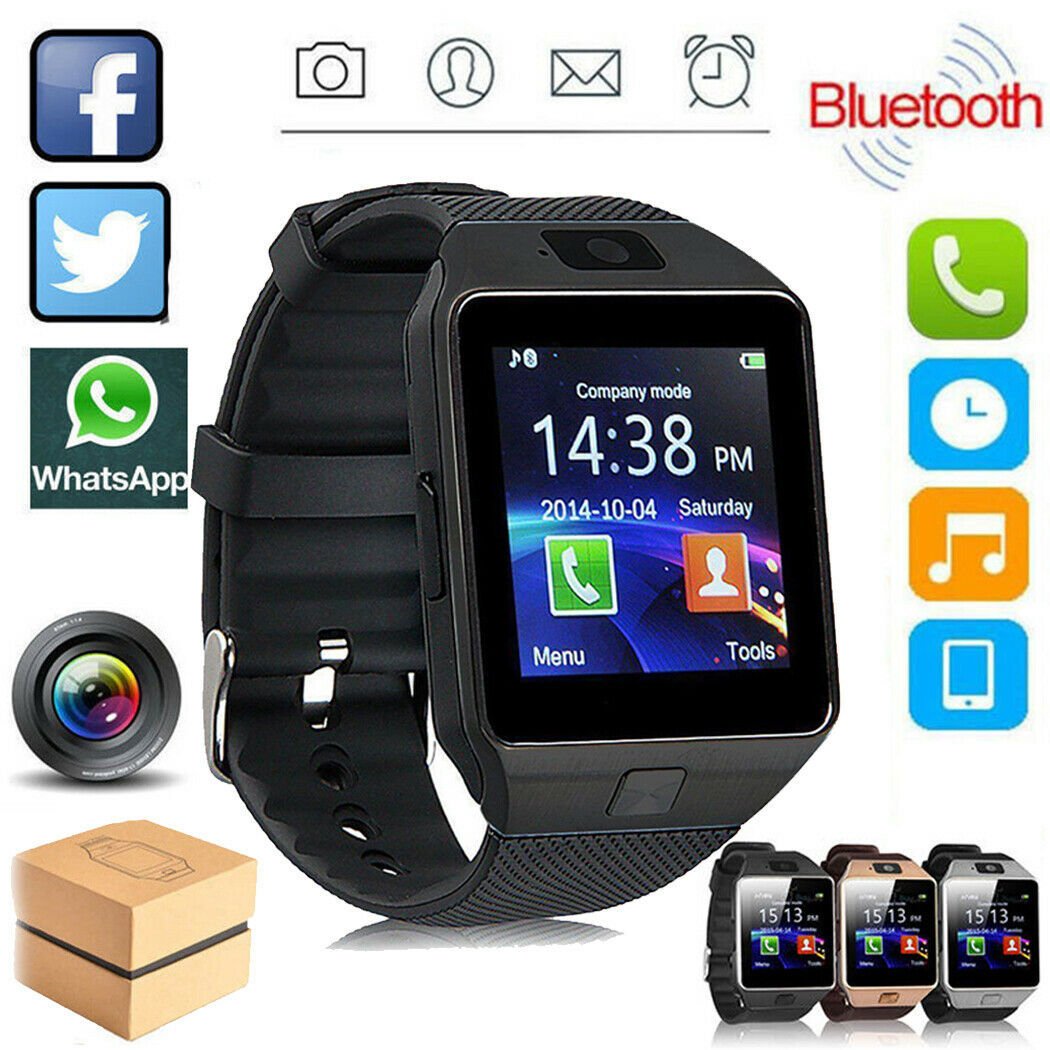Smartwatch with touchscreen phone function, Bluetooth, sport - 3 colors
