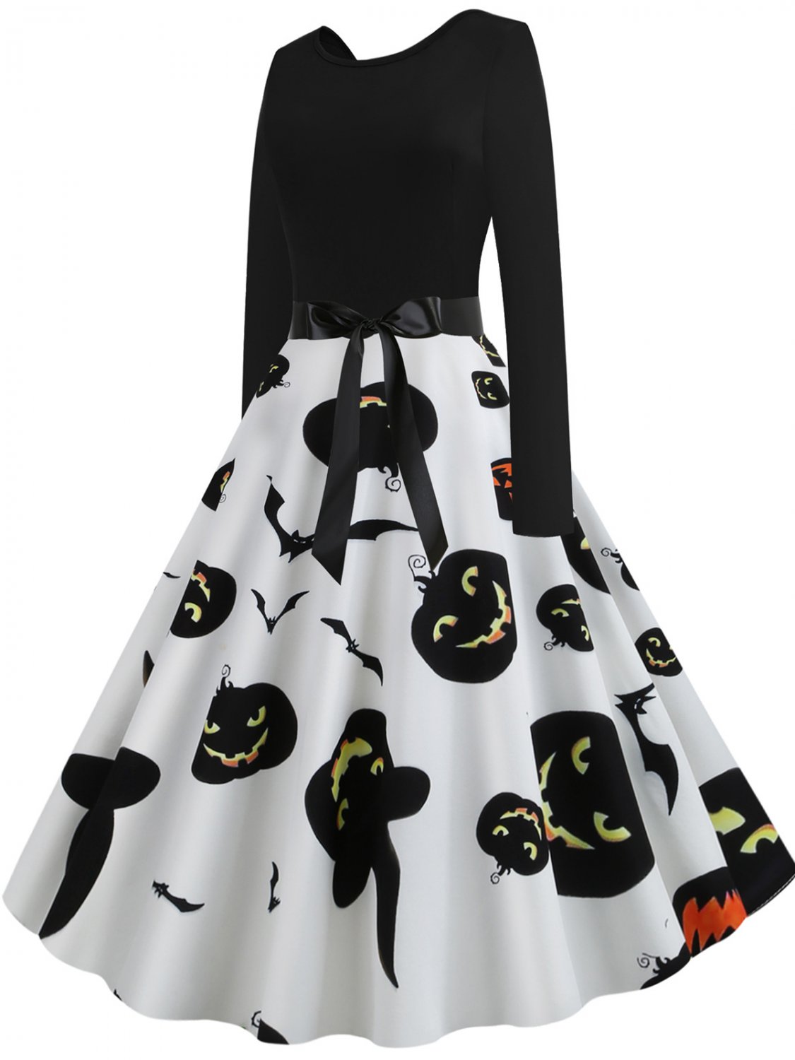 Halloween Hepburn Style Retro Print Big Skirt 1 - several sizes