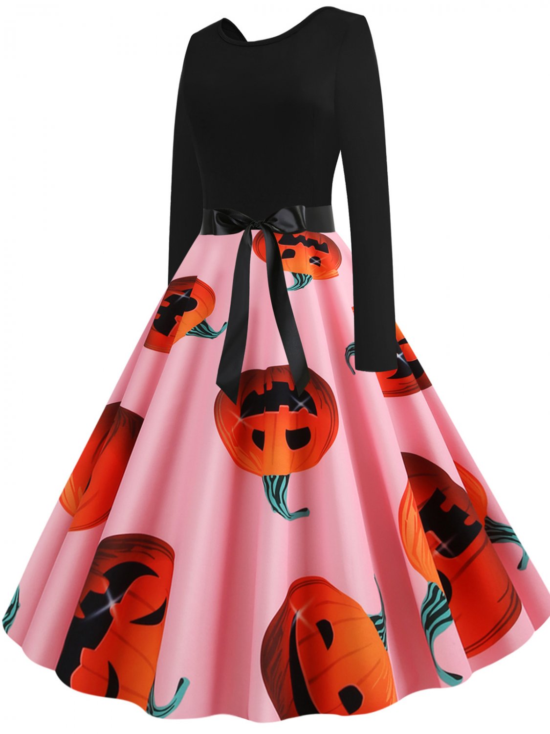 Halloween Hepburn Style Retro Print Big Skirt 5 - several sizes