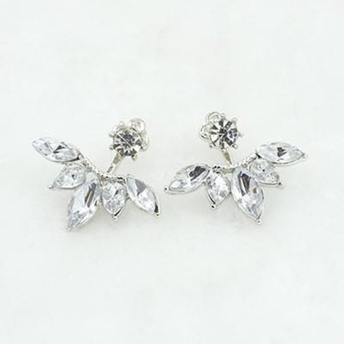 Daisy Flower Beads Leaf Snowflake Cuff Earrings