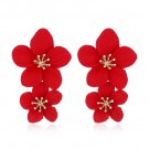 Daisy Flower Beads Leaf Snowflake Cuff Earrings - several colors