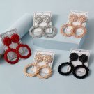 Multicolor Fashion Round Hollow Matte Earrings - 4 Colors