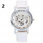 Fashion Hollow Transparent Glass Fake Mechanical Unisex Watches - 6 models