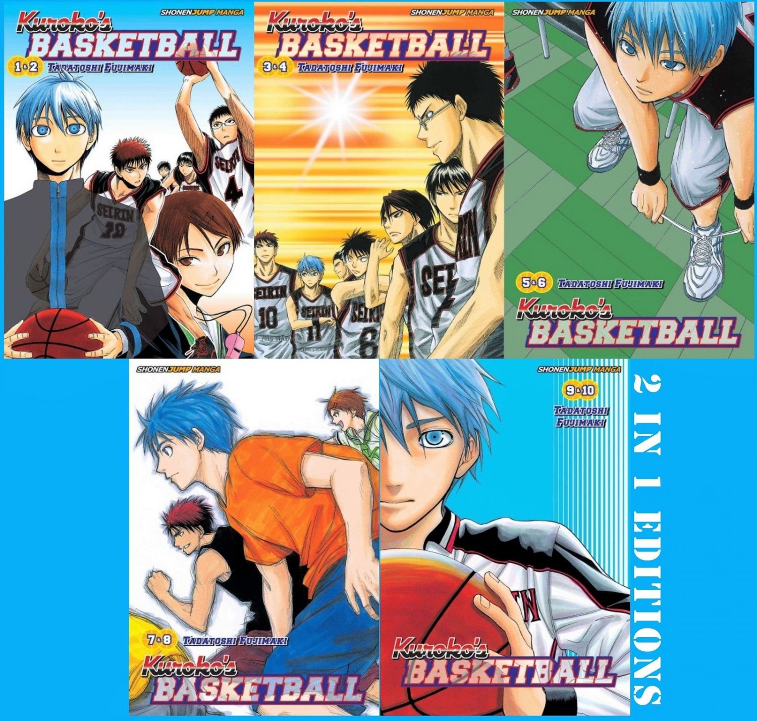 Kuroko's Basketball MANGA Series Collection Set Books 110 IN 5 Omnibus