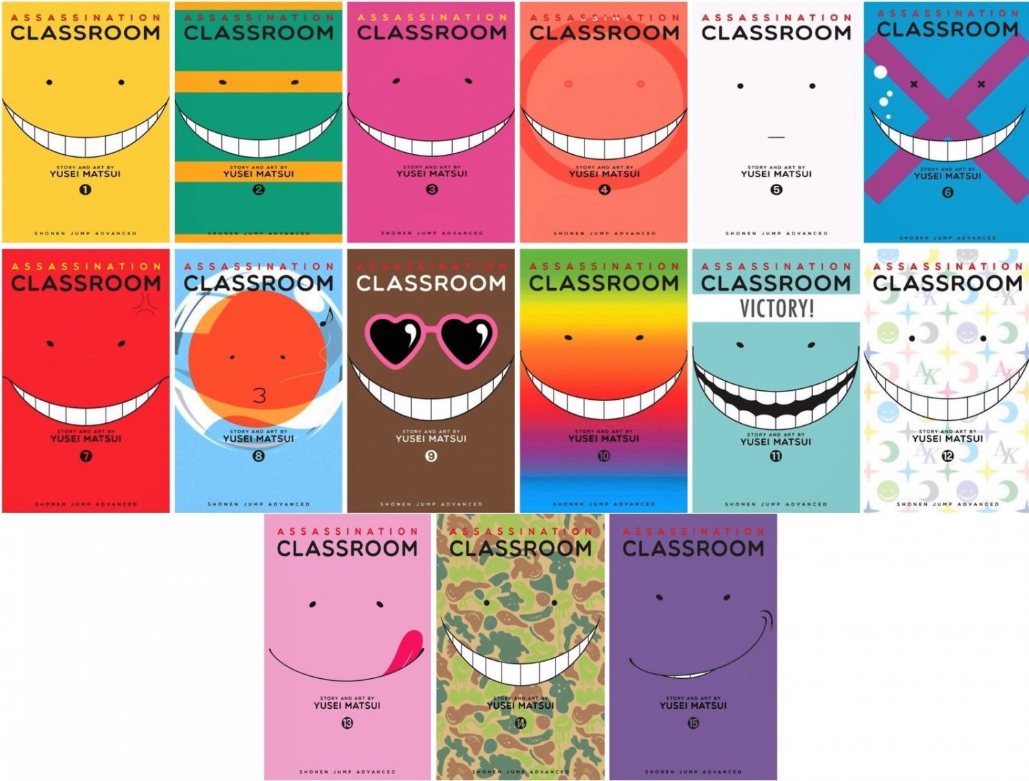 Assassination Classroom Manga Series Collection Set Books 1 15 By Yusei Matsui 6317