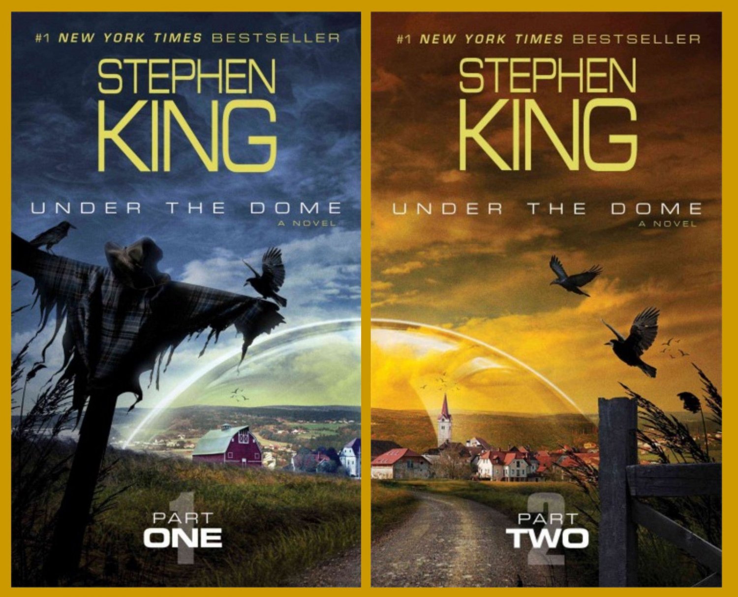 Stephen King UNDER THE DOME Mass Market PAPERBACK Set Volumes 1 & 2! Stephen King UNDER THE DOME Mass Market PAPERBACK Set Volumes 1 & 2!