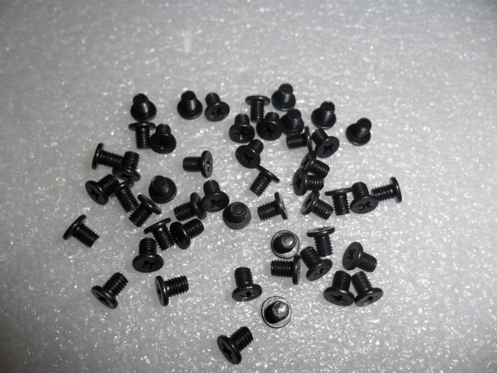 50X M3 X 4MM Hard Drive Hdd Screws Laptop Notebook Black Machine Screw