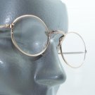 Petite Oval Square Bridge Wire Reading Glasses Gold Metal Frame +2.50 Lens