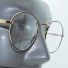 Bifocal Reading Glasses Black Gold Round Metal Frame+3.25
