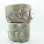 Big Glamour Statement Rose Pink Polished Frame Reading Glasses +1.00 Strength