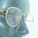 Classic Metal Rounded Frame Reading Glasses Gold Wire +3.75 Lens Strength