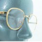 Classic Metal Rounded Frame Reading Glasses Gold Wire +3.75 Lens Strength