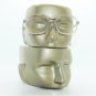 Large Lens Reading Glasses Acrylic Women's Classic Crystal Lt Gray Frame +1.00