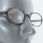 Multicolor on Black ~ Arty Hand Painted Oval Frame Black Reading Glasses +2.00