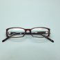 Narrow Coffee Crystal Frame Tres Chic Blank Clear Lens Runway Eyewear Glasses