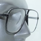 Classic 80's Acrylic Geek Aviator Smoke Gray Frame Reading Glasses +2.00 Power