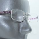 Frameless Purple Electro Tech Low Profile Big City Reading Glasses +1.75