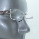 Frameless Purple Check Electro Tech Low Profile Big City Reading Glasses +1.75