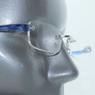 Reading Glasses Frameless Chic Blue Side Arms +1.00 Lens