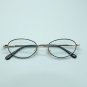 Black Gold Metal Small Oval Frame Reading Glasses +1.75 Lens Spring Hinge