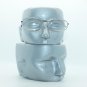 Reading Glasses Polished Silver Metal Simple Oval Frame +1.50 Lens