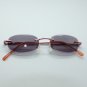 Reading Glasses Sun Reader Tinted +1.00 Lens Petite Frameless Pink Metal Trim