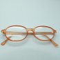 Reading Glasses Librarian Frame Topaz Orange Polished Acrylic +3.50 Lens