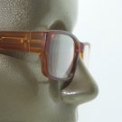 Reading Glasses Low Rise Rectangle Spring Hinge Frame Frosted Matte Amber +2.25