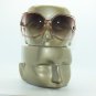 Big Bold Bifocal Sunglasses Readers Huge Runway Fashion Caramel Frame +2.75 Lens
