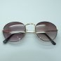 Reading Glasses +1.00 Bifocal Tinted Sun Reader Aviator Gold Metal Frame
