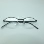 Smooth Rectangle Reading Glasses Black Metal Top Frame Invisible Bottom +2.25