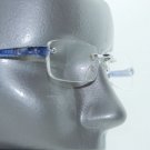 Frameless Blue Electro Tech Low Profile Big City Reading Glasses +1.75