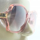 Big Bold Bifocal Sunglasses Readers Huge Runway Fashion Pink Frame +3.00 Lens