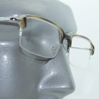 Reading Glasses Extra Wide Top Half Frame Metro Sleek Smoke Gray +2.50 Lens