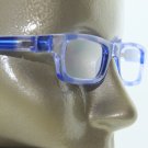 Reading Glasses Seriously Funky Straight Blue Clear Frame +1.00 Lens