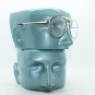 Aviator Traditional True Half Bifocal Reading Glasses +2.00 Black Gold Frame